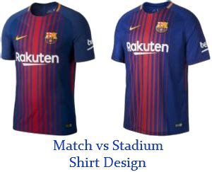 difference between stadium shirt and match